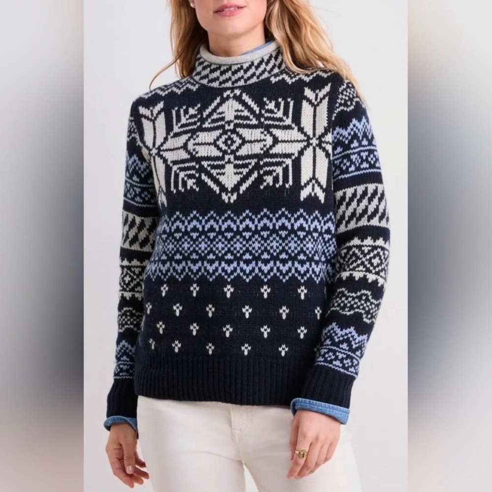 Vineyard vines fair isle wool blend sweater